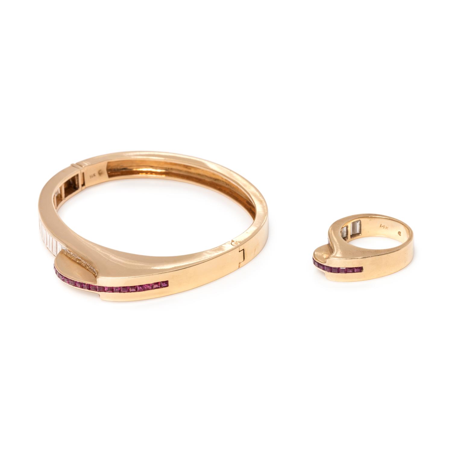 CHARLES KRYPELL, DIAMOND AND RUBY SET