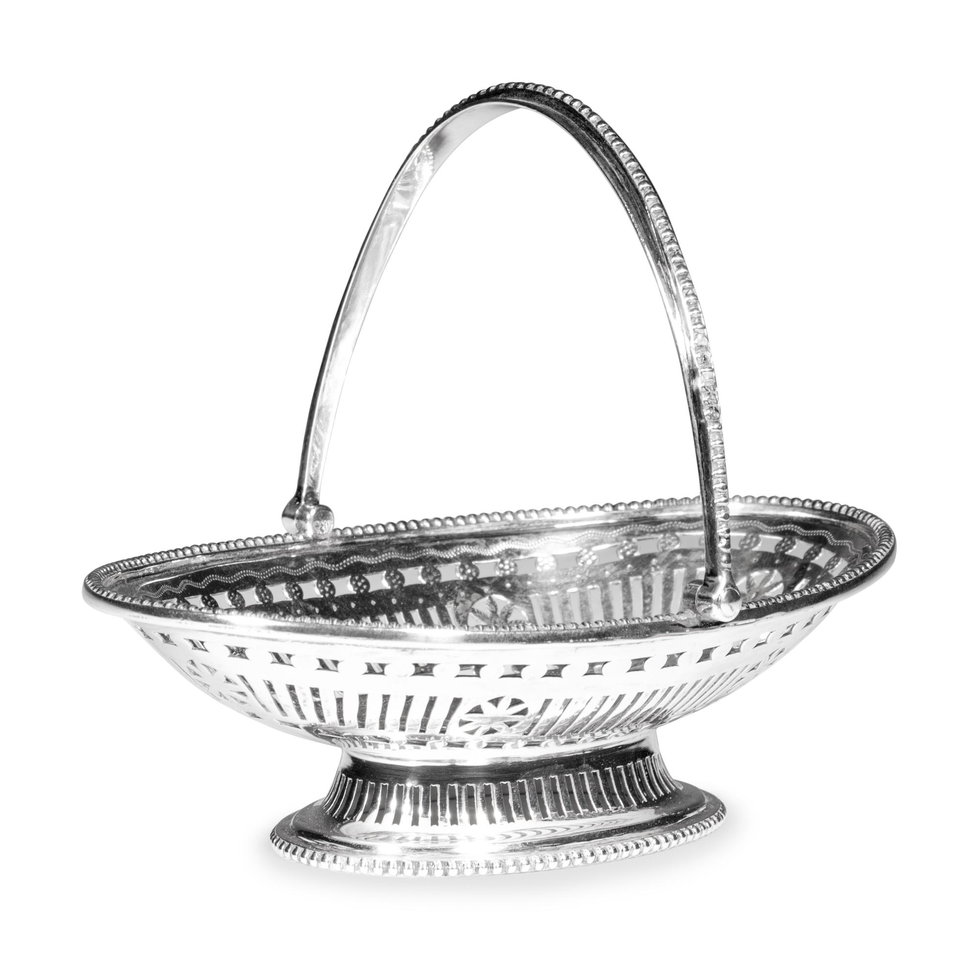 An English Silver Reticulated Basket