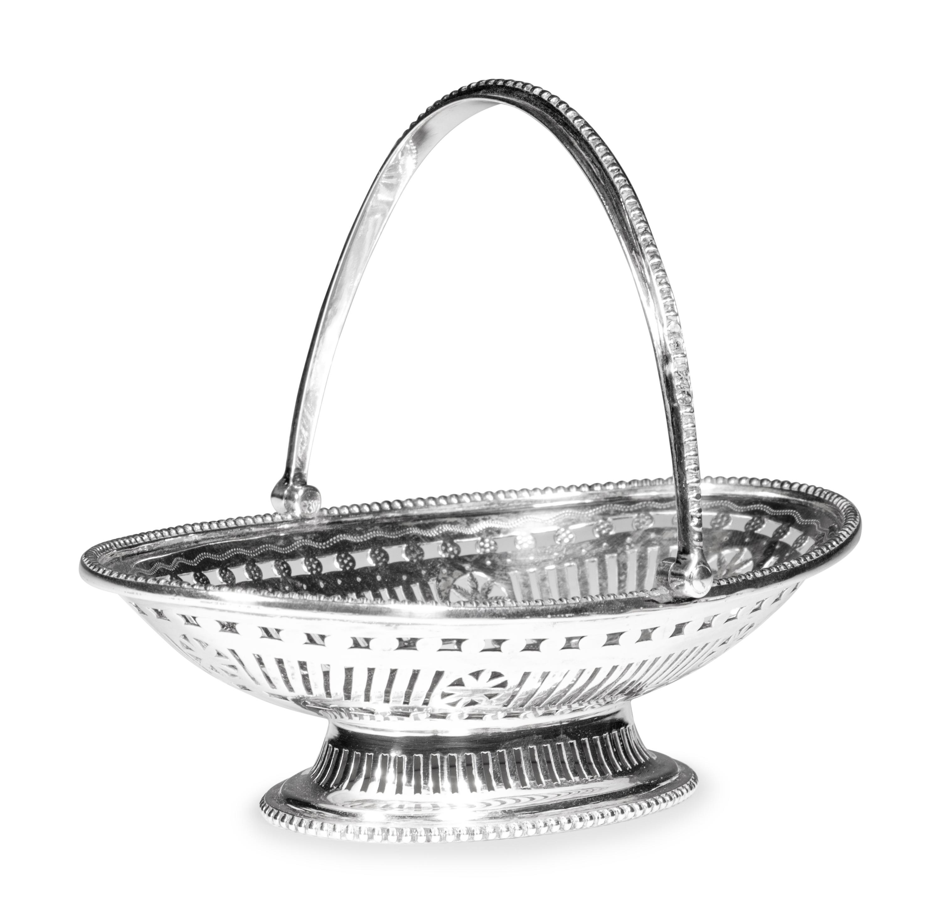 An English Silver Reticulated Basket