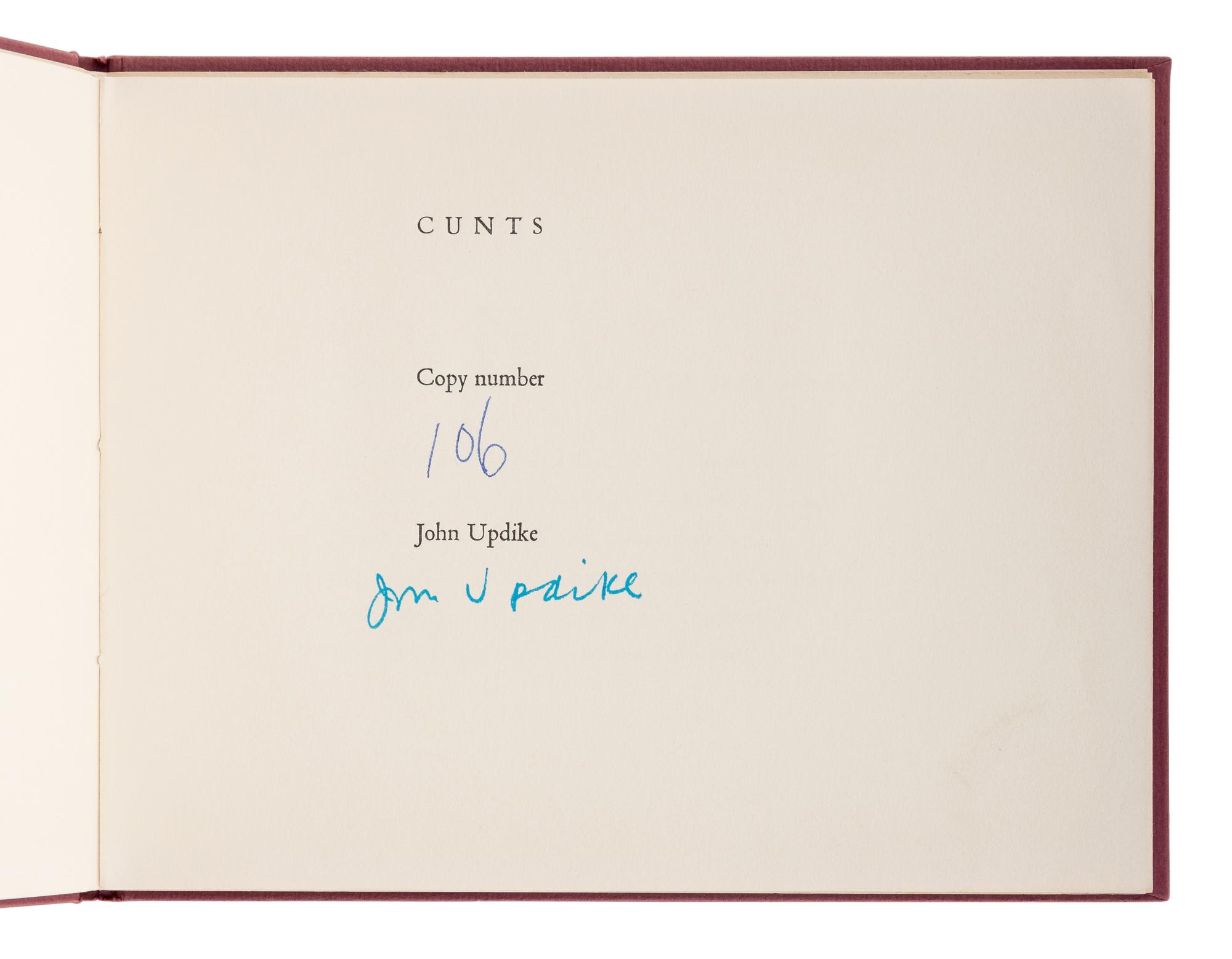 UPDIKE, John (1932-2009). A group of 10 fine press limited editions of Updike’s works, MANY SIGNED, comprising: