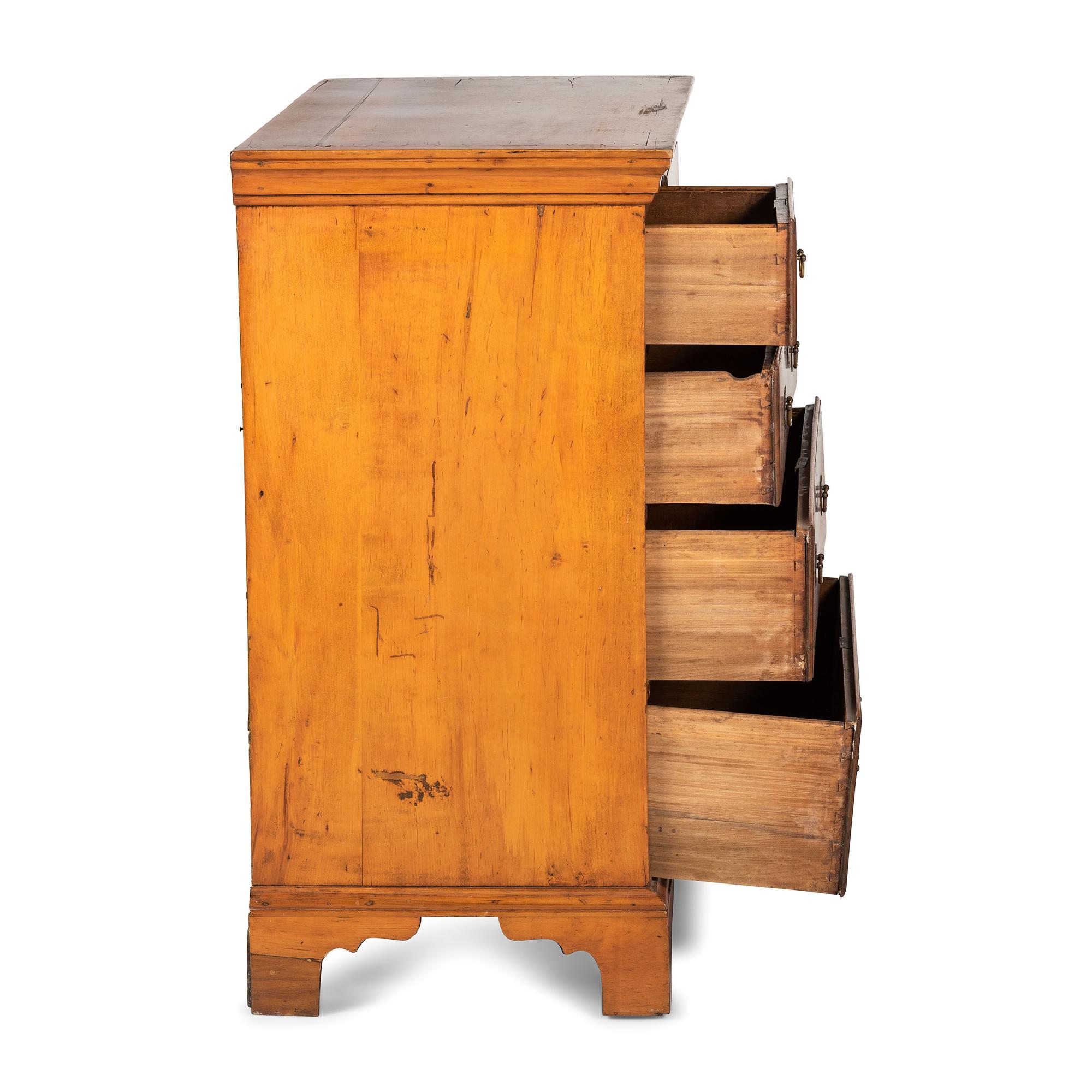 A Chippendale Red Spruce Chest of Drawers