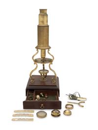 An English Brass Culpepper-Type Microscope