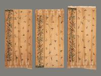 A Group of Jacobean-Style Crewelwork Embroidered Curtains