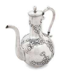 A Japanese Silver Five-Piece Tea and Coffee Service