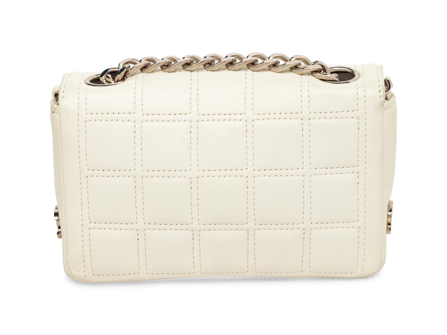 CHANEL, WHITE MINI FLAP BAG