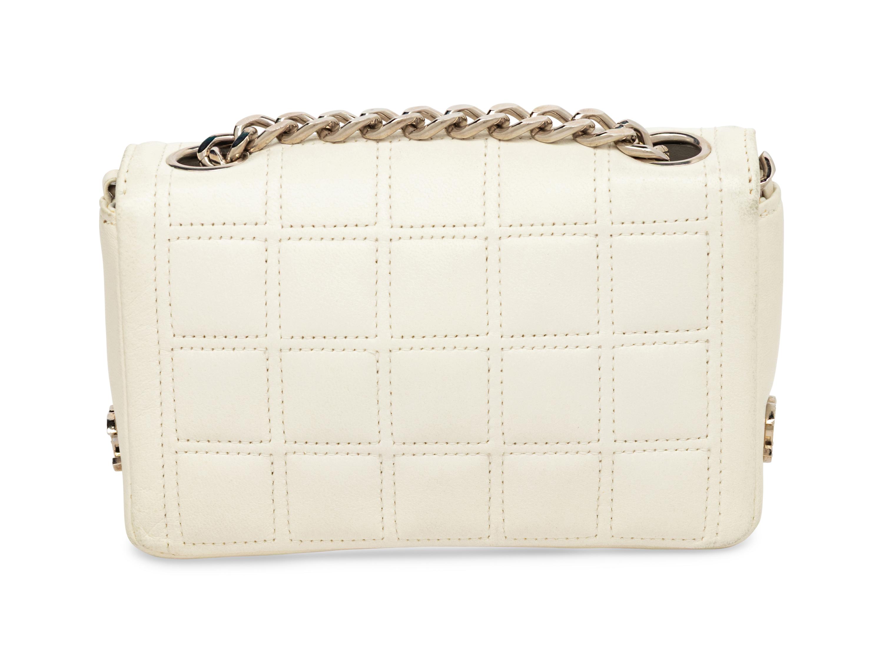CHANEL, WHITE MINI FLAP BAG