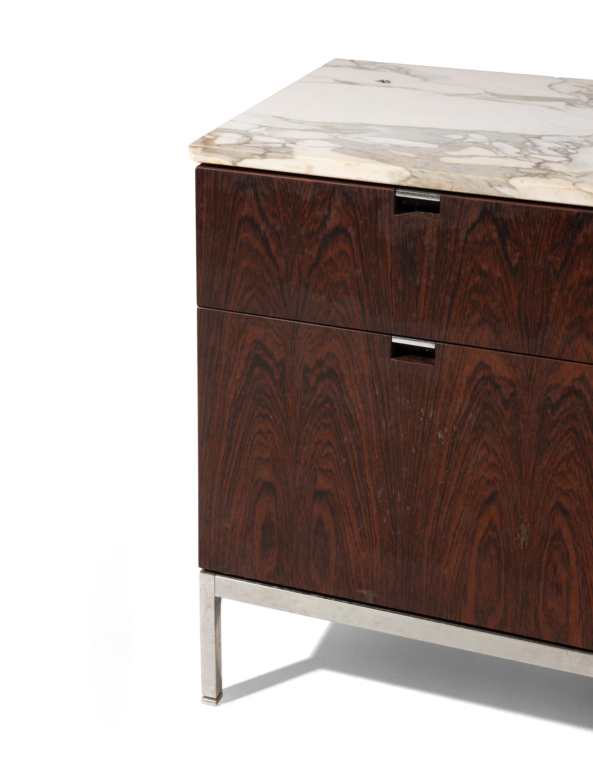 Rosewood Credenza with Marble Top