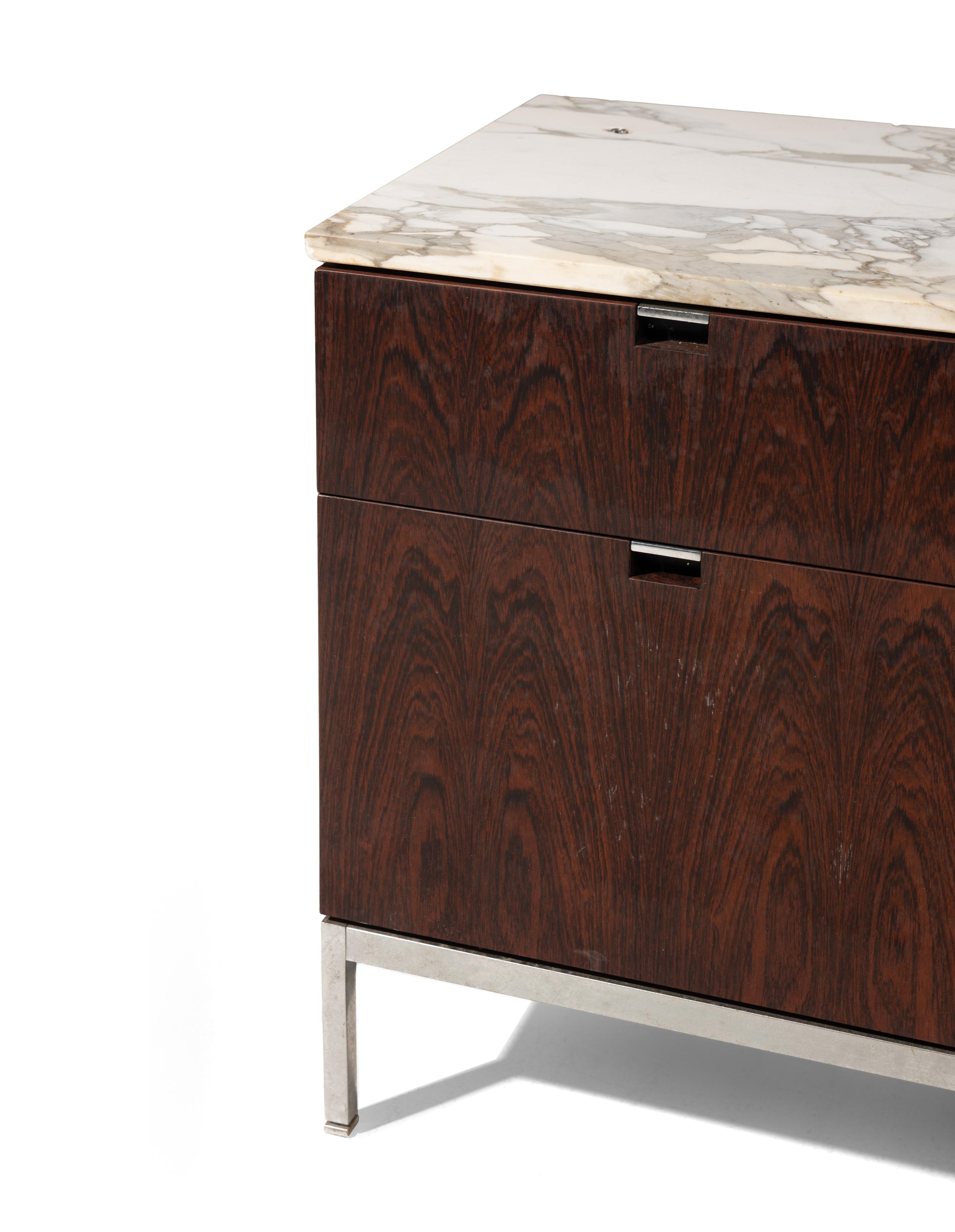 Rosewood Credenza with Marble Top