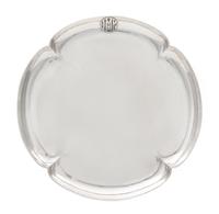 An American Arts and Crafts Silver Tray, Art Silver Shop, Chicago, of quatrefoil form with a spot-hammered finish, the border with an a