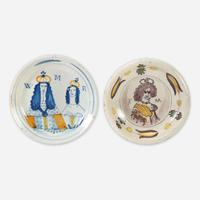 Two English Delftware dishes commemorating William & Mary London, circa 1690