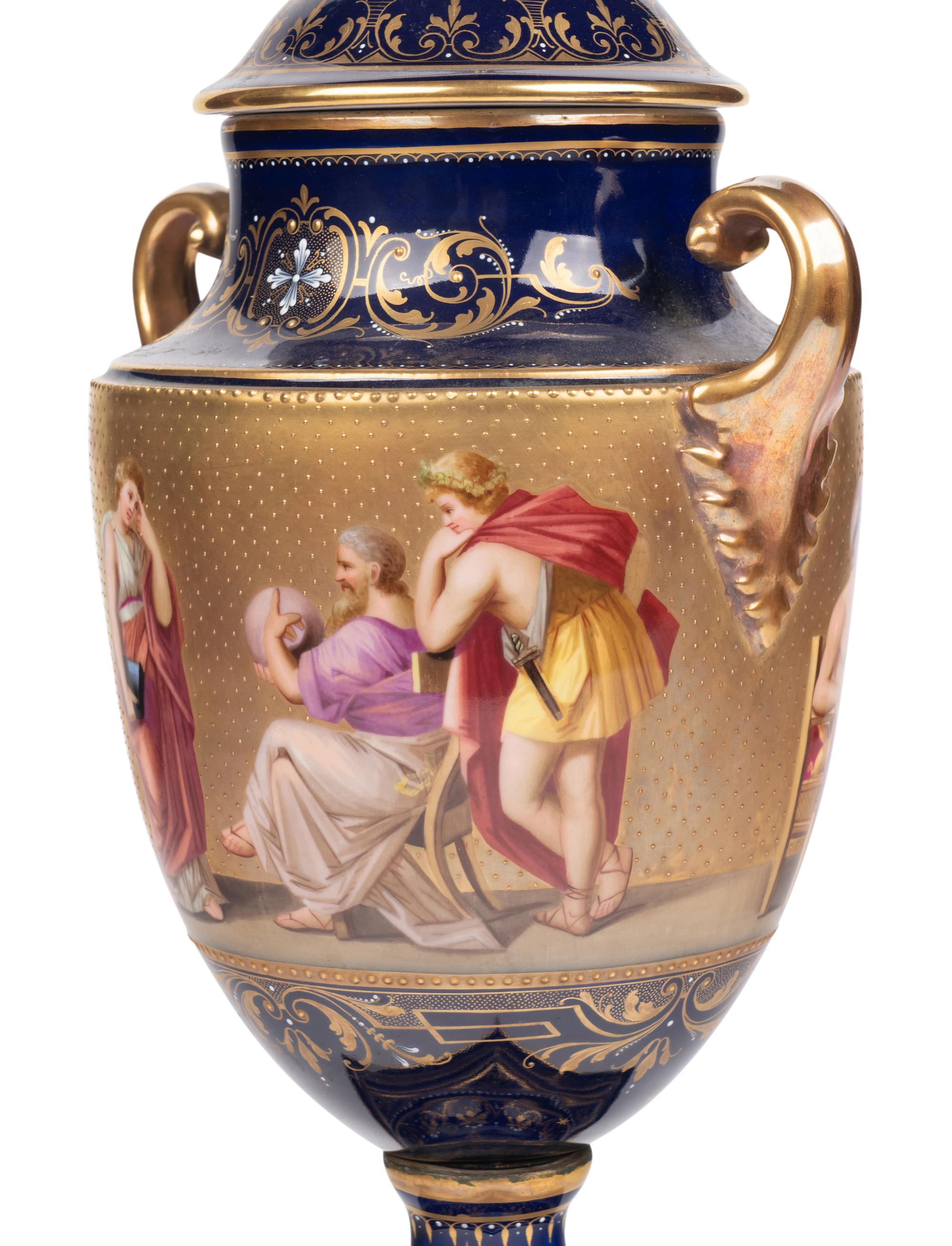 A Vienna Porcelain Urn