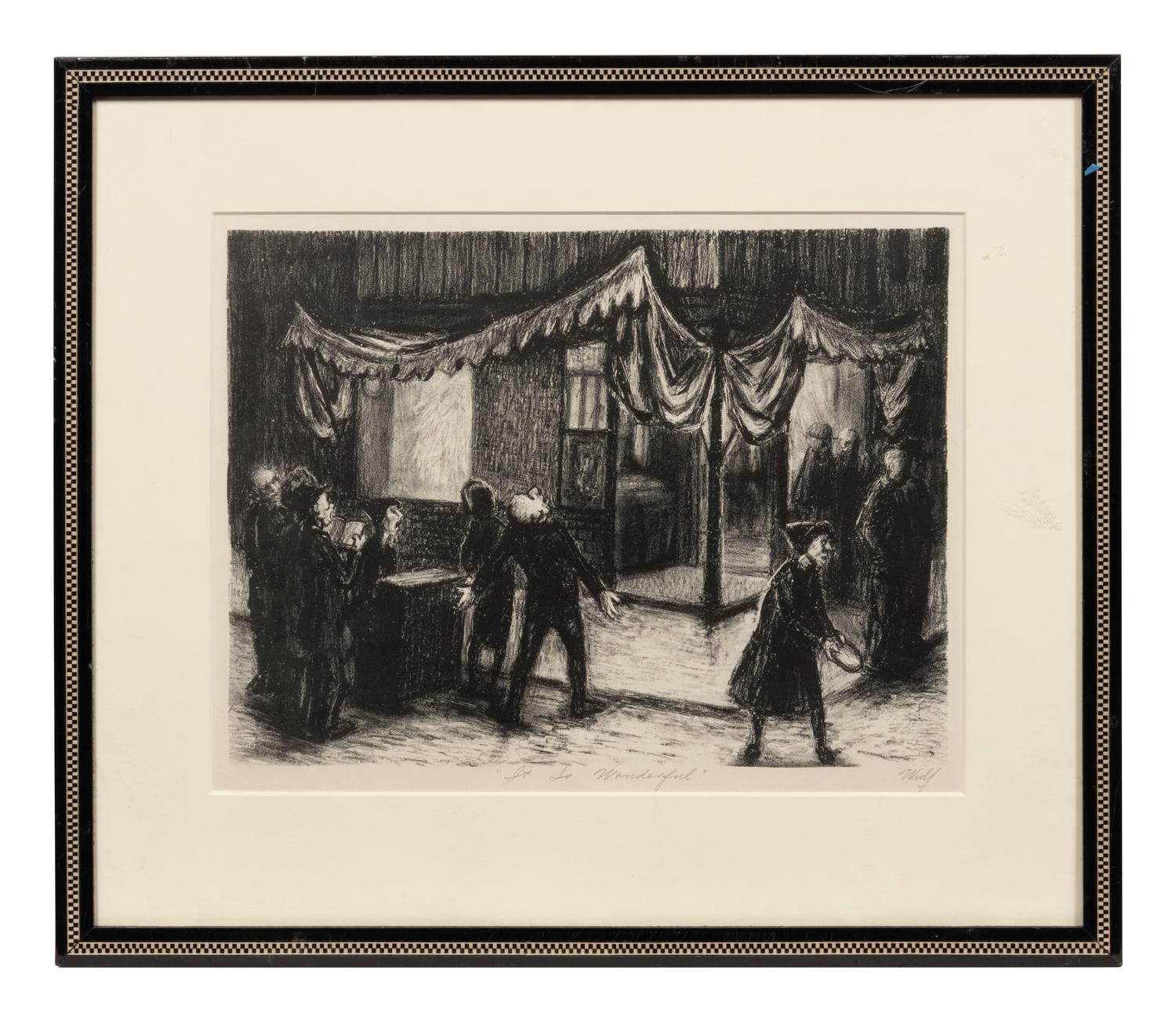 A group of four prints ( Call to Repentance; It is Wonderful; The Corner; Third Street Cafe )