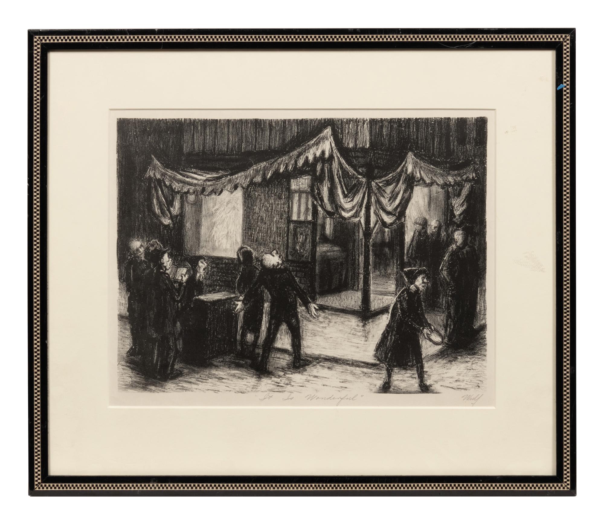 A group of four prints ( Call to Repentance; It is Wonderful; The Corner; Third Street Cafe )