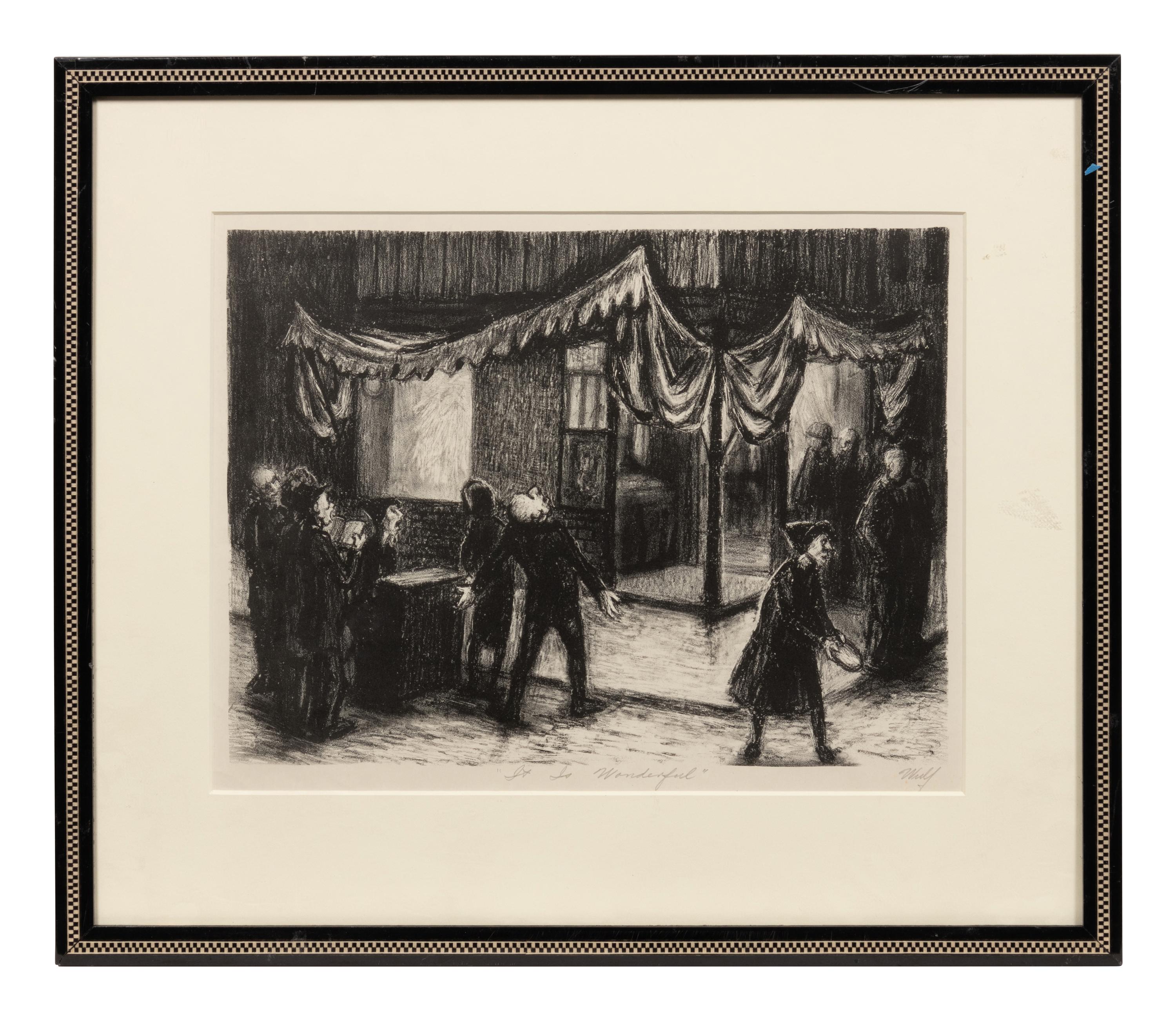 A group of four prints ( Call to Repentance; It is Wonderful; The Corner; Third Street Cafe )