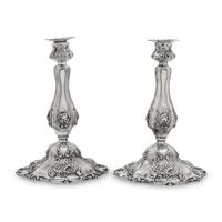 A Pair of American Silver Candlesticks