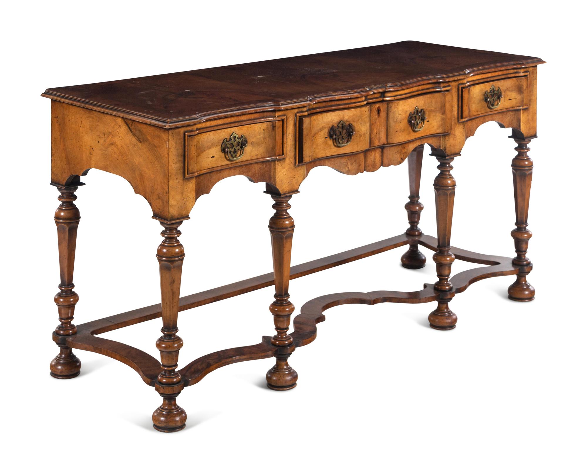 A William and Mary Style Walnut Serving Table
