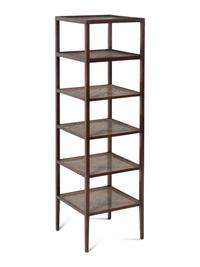 An Anglo-Indian Caned Padouk Six-Tier Étagère