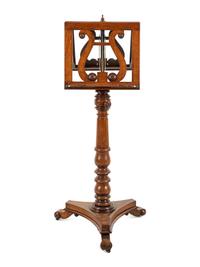 A William IV Rosewood Double-Sided Music Stand