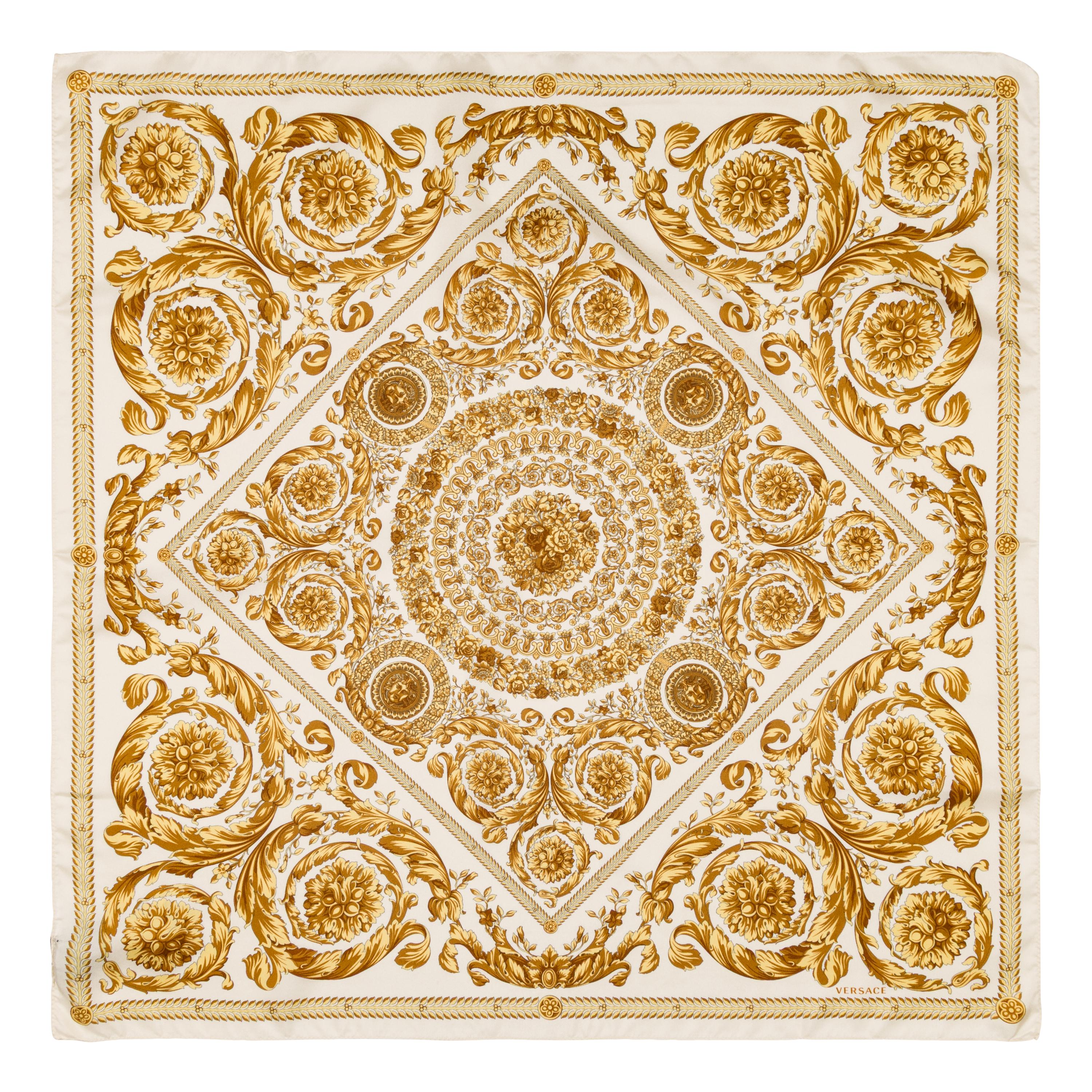 Five Designer Silk Scarves, Including Versace & Bulgari