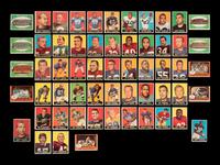 A Group of Assorted 1961 Topps Football Cards Including Jim Brown and Bart Starr,