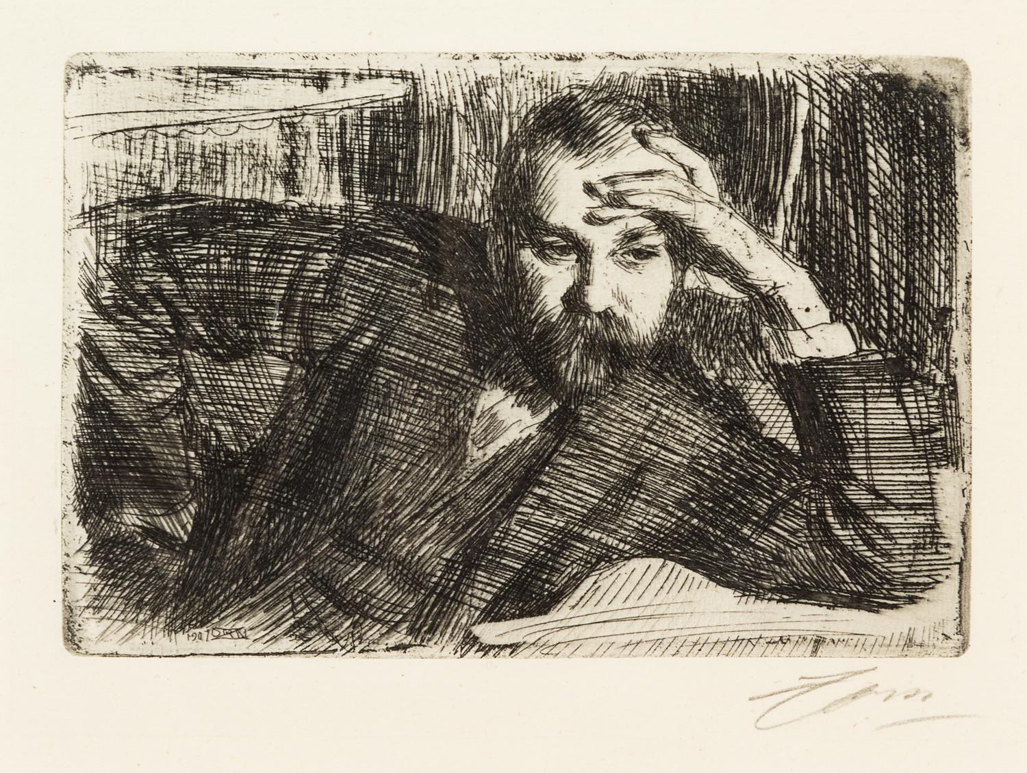 Anders Zorn, (Swedish, 1860-1920), Fredrik Martin, 1907