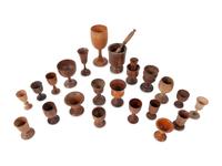 A Large Collection of Treenware Vessels