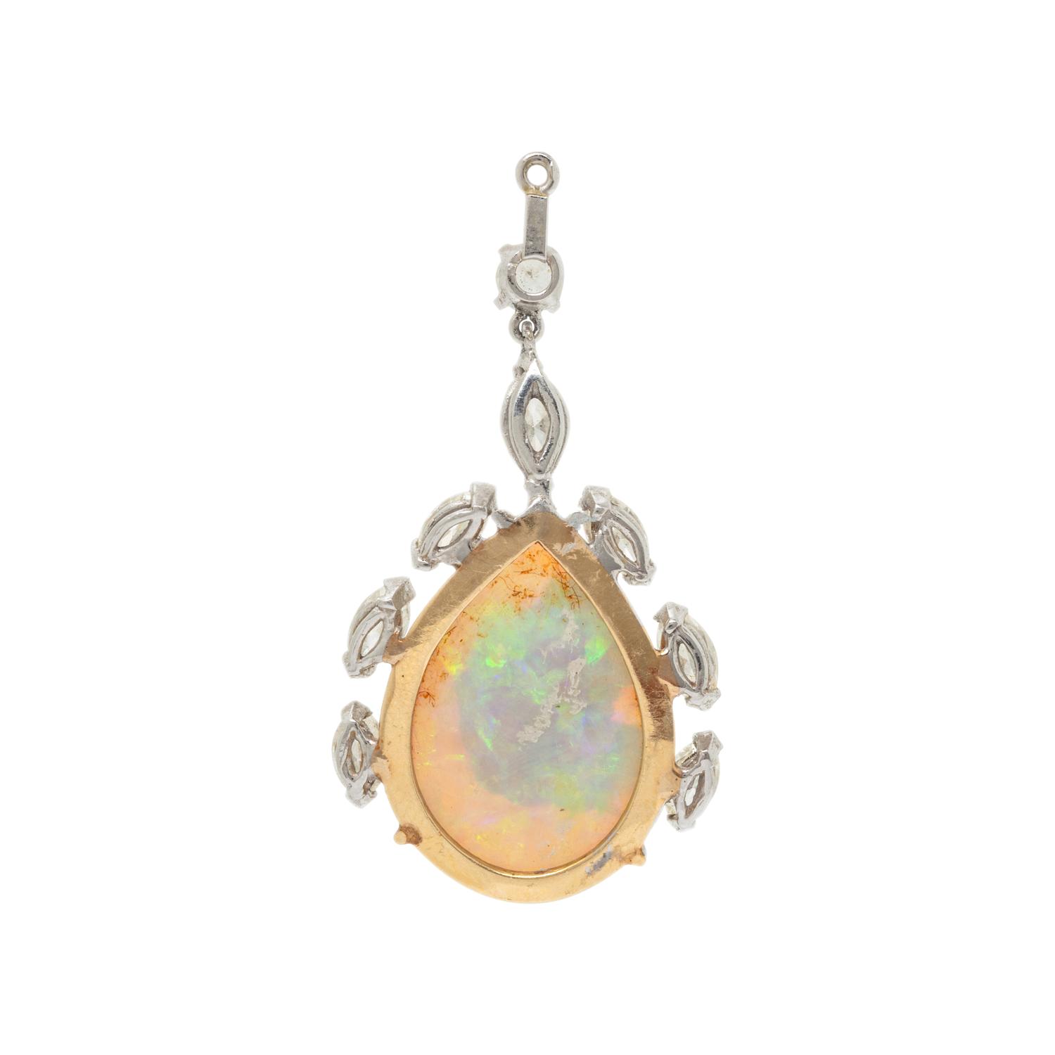 OPAL AND DIAMOND PENDANT