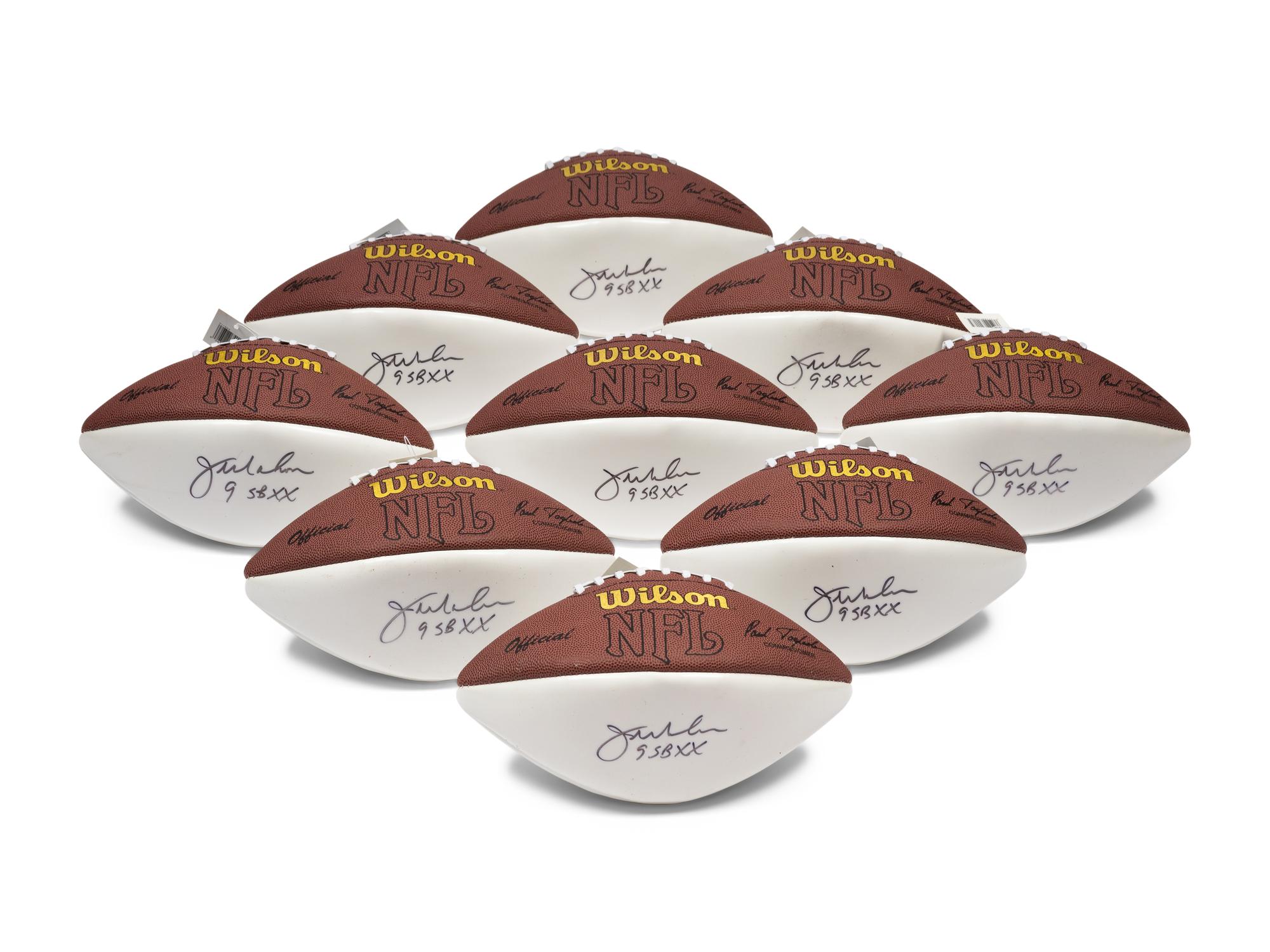 A Group of Nine Jim McMahon Signed Autograph Footballs from The Collection of Sports Super Agent Steve Zucker