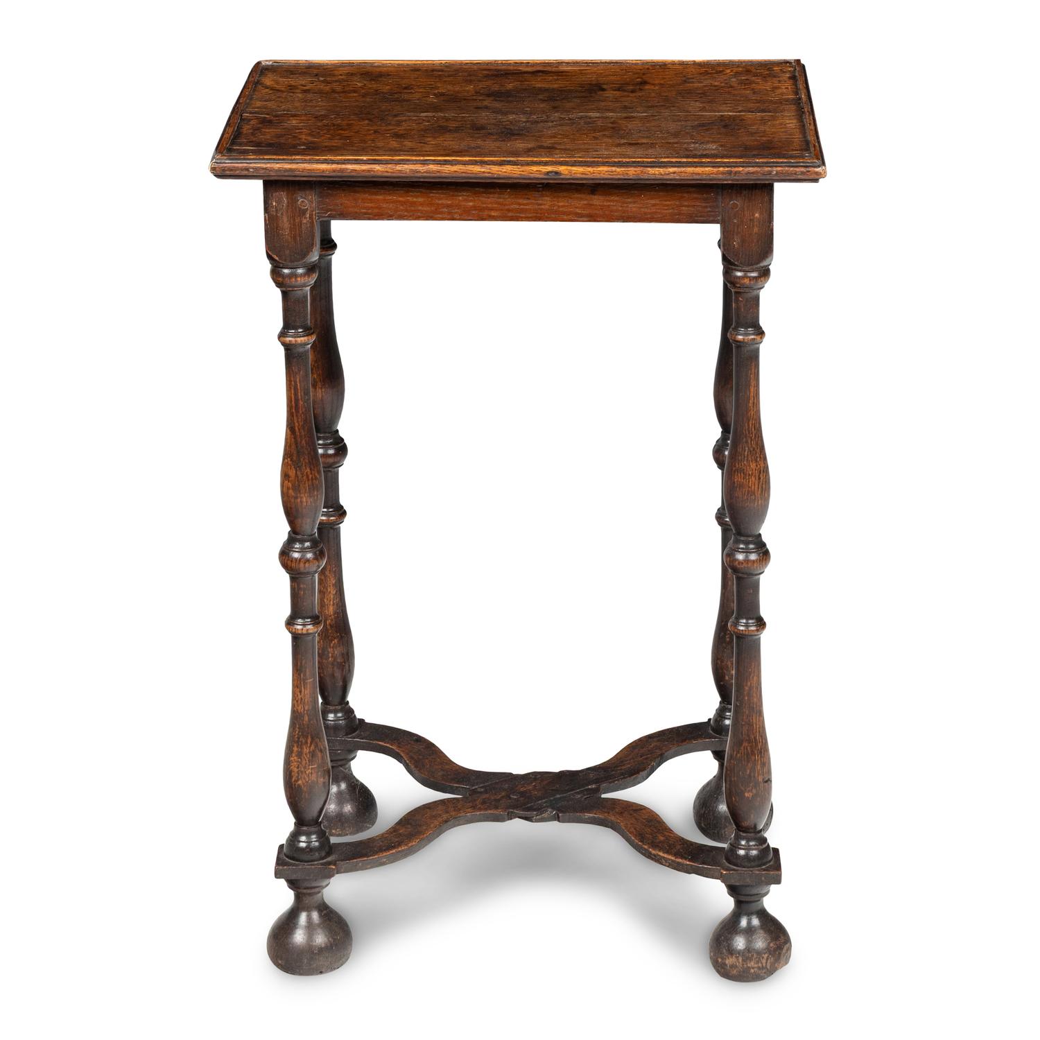 A William and Mary Oak End Table