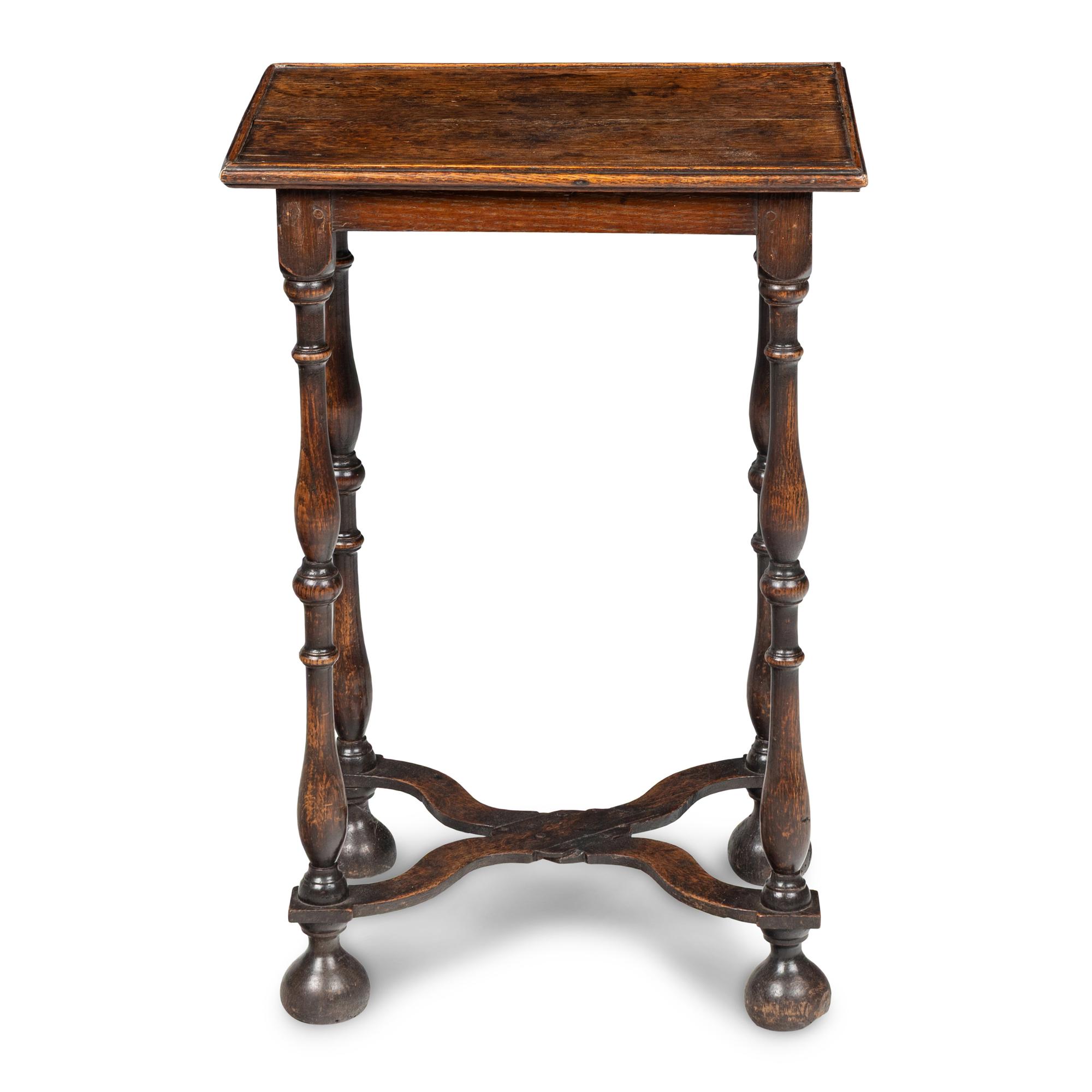 A William and Mary Oak End Table