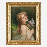 Daniel Hernández Morillo (Peruvian, 1856–1932) Woman Holding Lilacs
