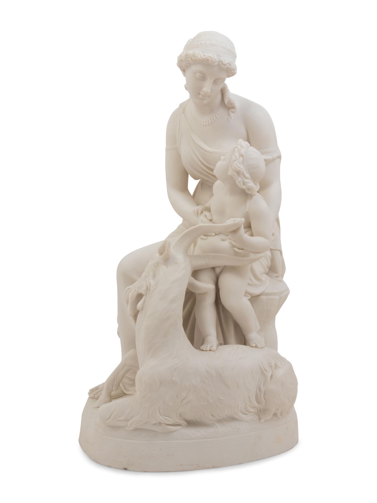 A Copeland Parianware Figural Group Depicting The Infancy of Jupiter
