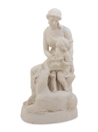 A Copeland Parianware Figural Group Depicting The Infancy of Jupiter
