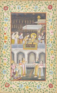 Two Indian Miniature Paintings, 19th Century 十九世紀 印度細密畫兩幅