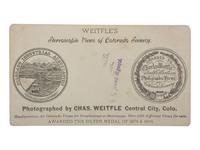 [COLORADO]. A group of 3 early photographs of Black Hawk and Central City, Colorado, by Chamberlain, Weitfle, and Wakely, comprising: