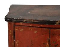 A Pair of Venetian Style Red Painted Cabinets