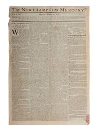 [REVOLUTIONARY WAR]. Northampton Mercury . Vol LXIV, Nos. 30-33. London, 29 Sept. - 20 Oct. 1783.