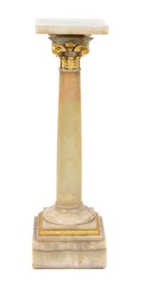 A Parcel-Gilt Onyx Pedestal Height 42 1/2 inches. — 19TH CENTURY