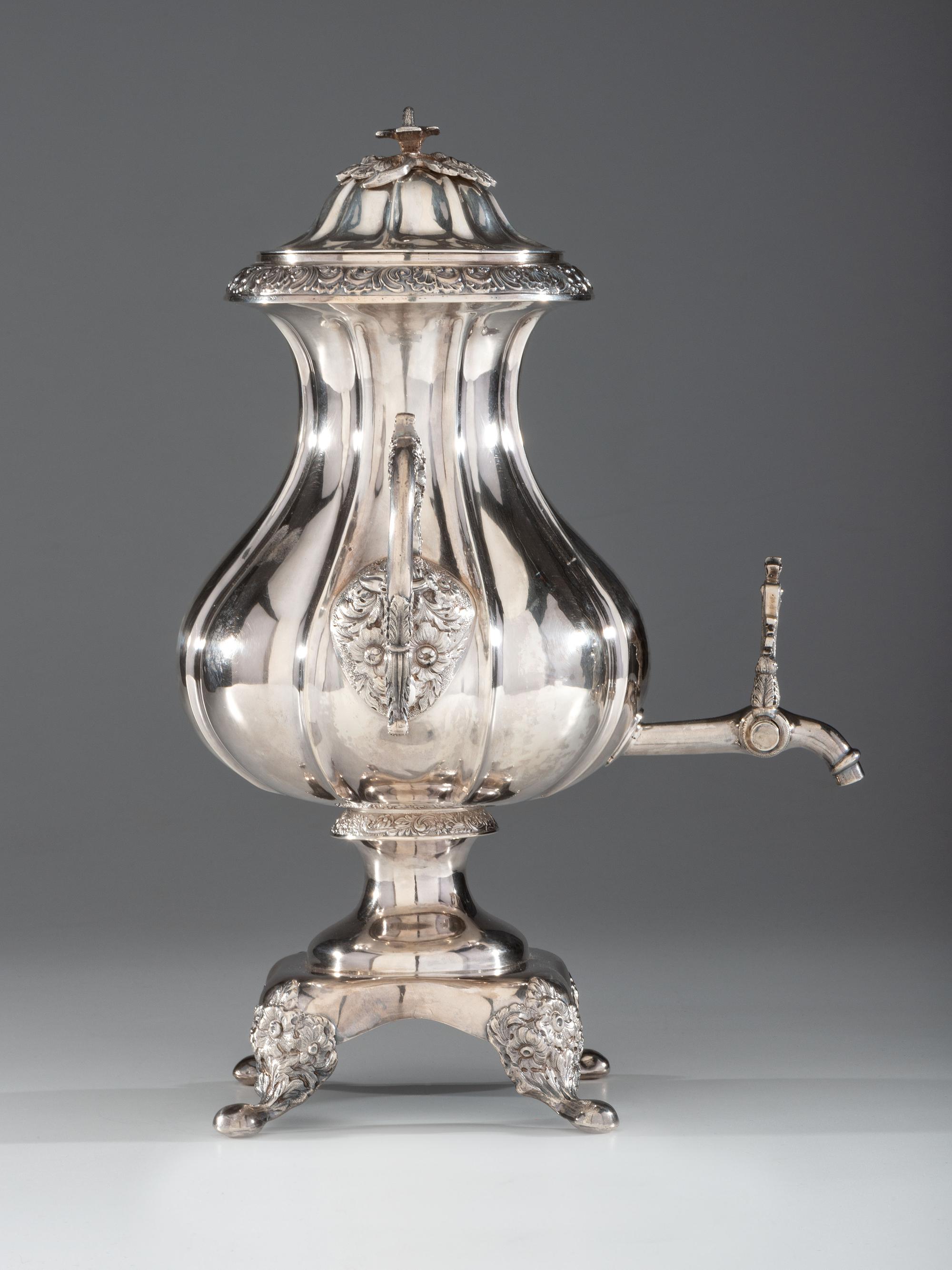 A Thomas Whartenby Coin Silver Five-Piece Tea and Coffee Service