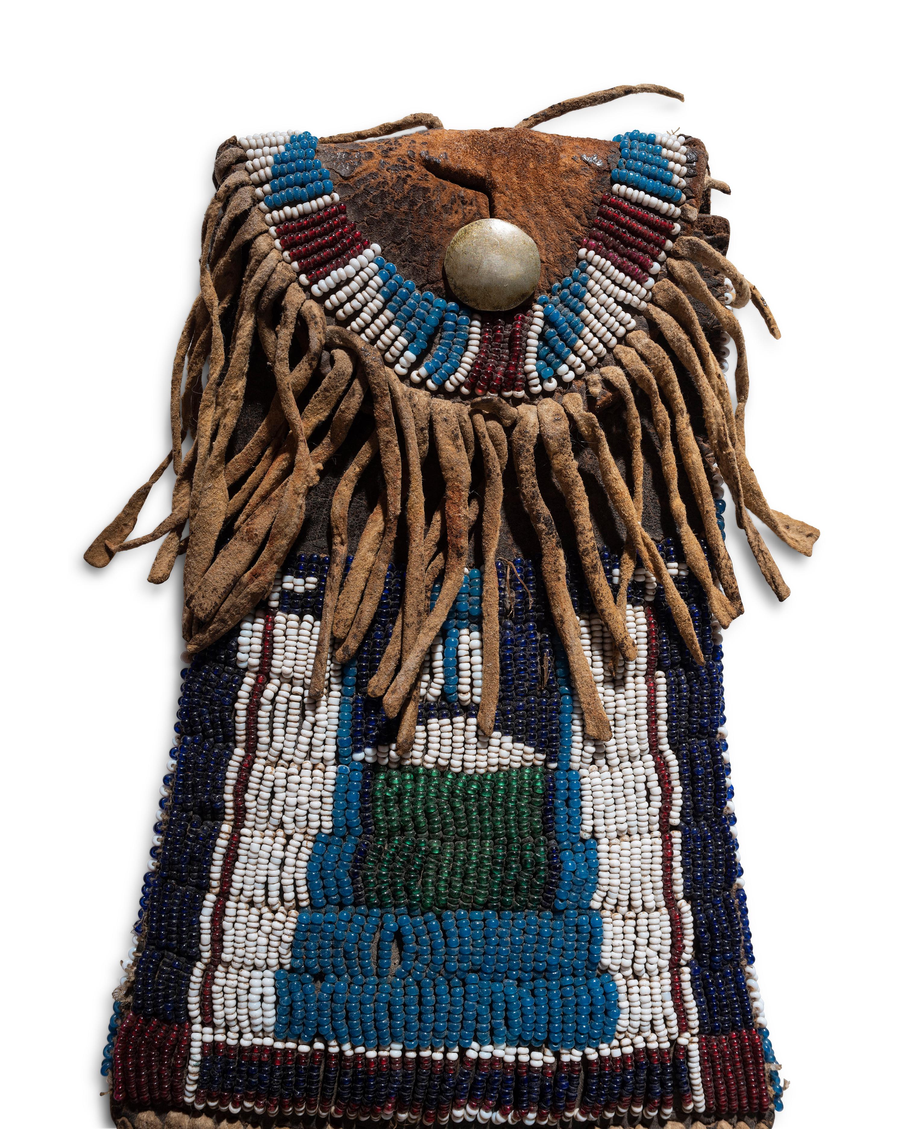 Kiowa Beaded Hide Strike-a-Light Case