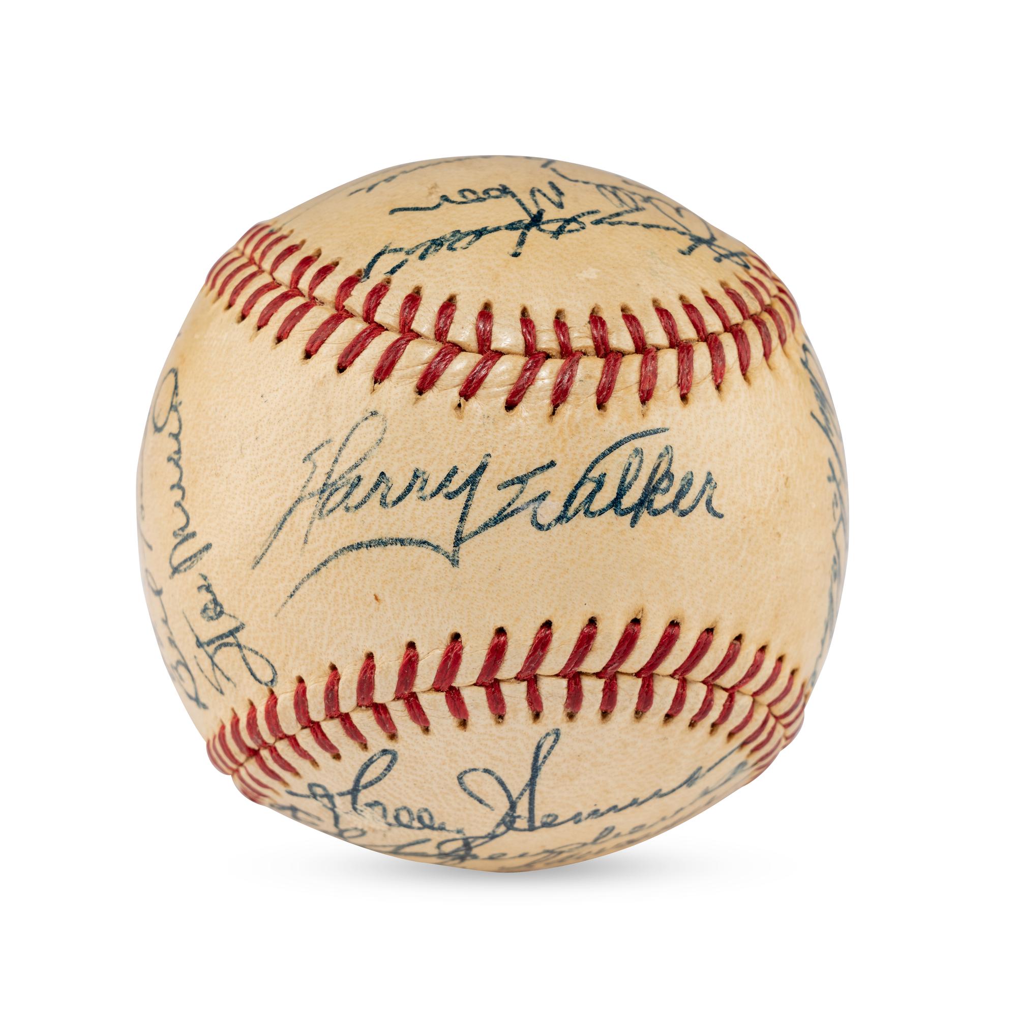 A 1955 St. Louis Cardinals Team Signed Autograph Baseball Featuring Stan Musial (JSA Letter of Authenticity),