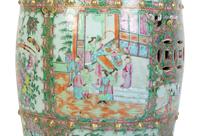A Chinese Export Rose Medallion Porcelain Garden Stool — 19TH CENTURY