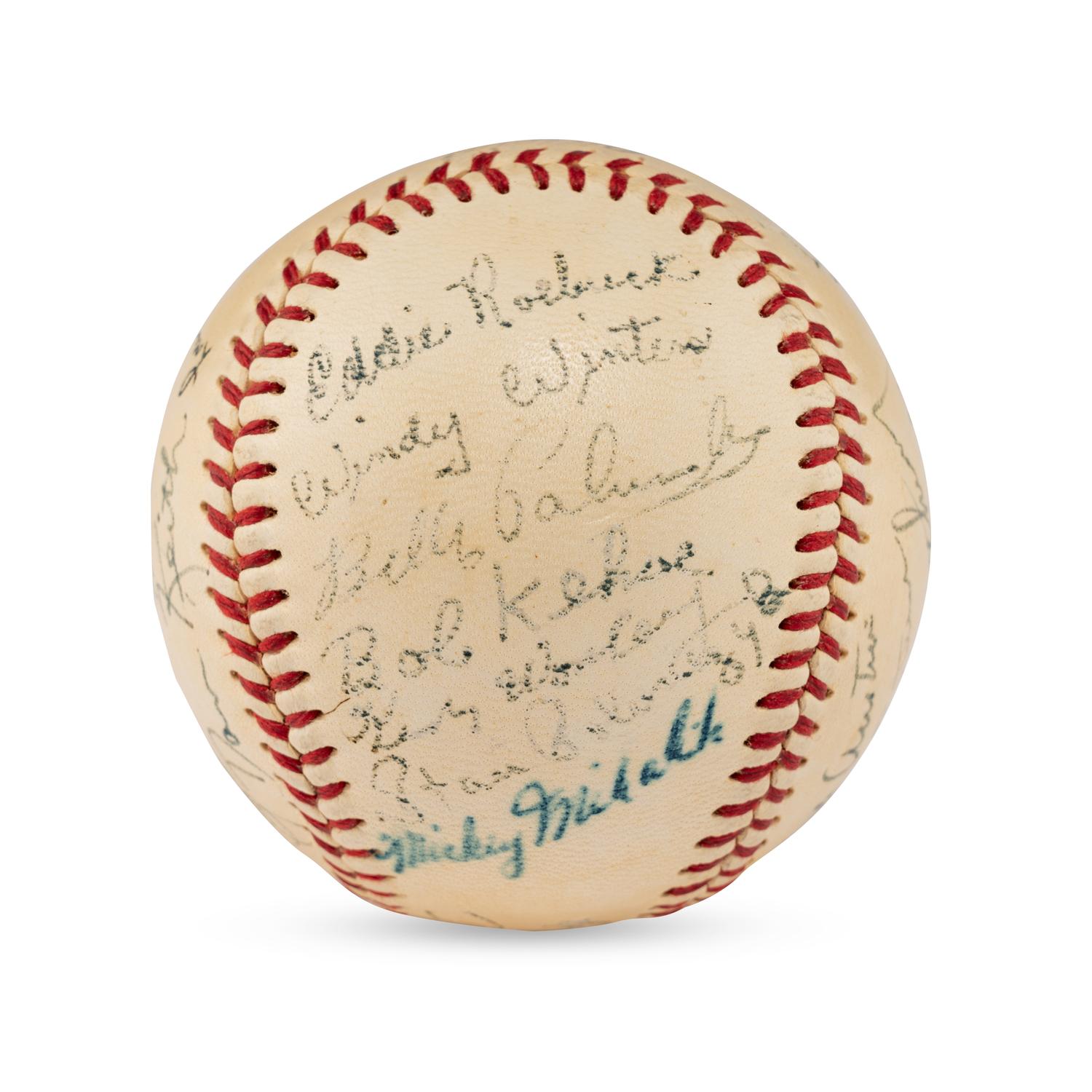 A 1950 Newport News Dodgers Team Signed Autograph Baseball