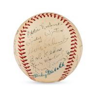 A 1950 Newport News Dodgers Team Signed Autograph Baseball