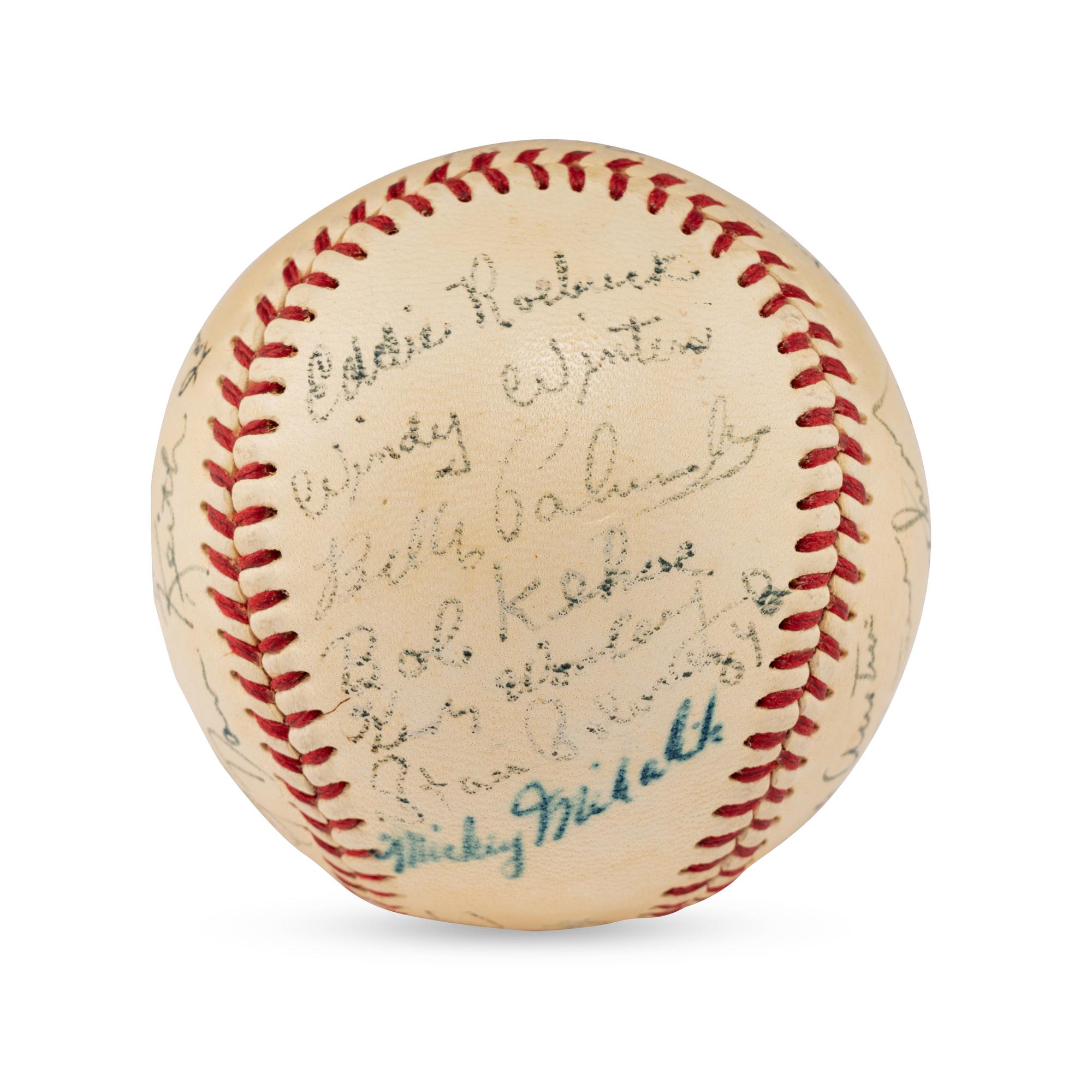 A 1950 Newport News Dodgers Team Signed Autograph Baseball