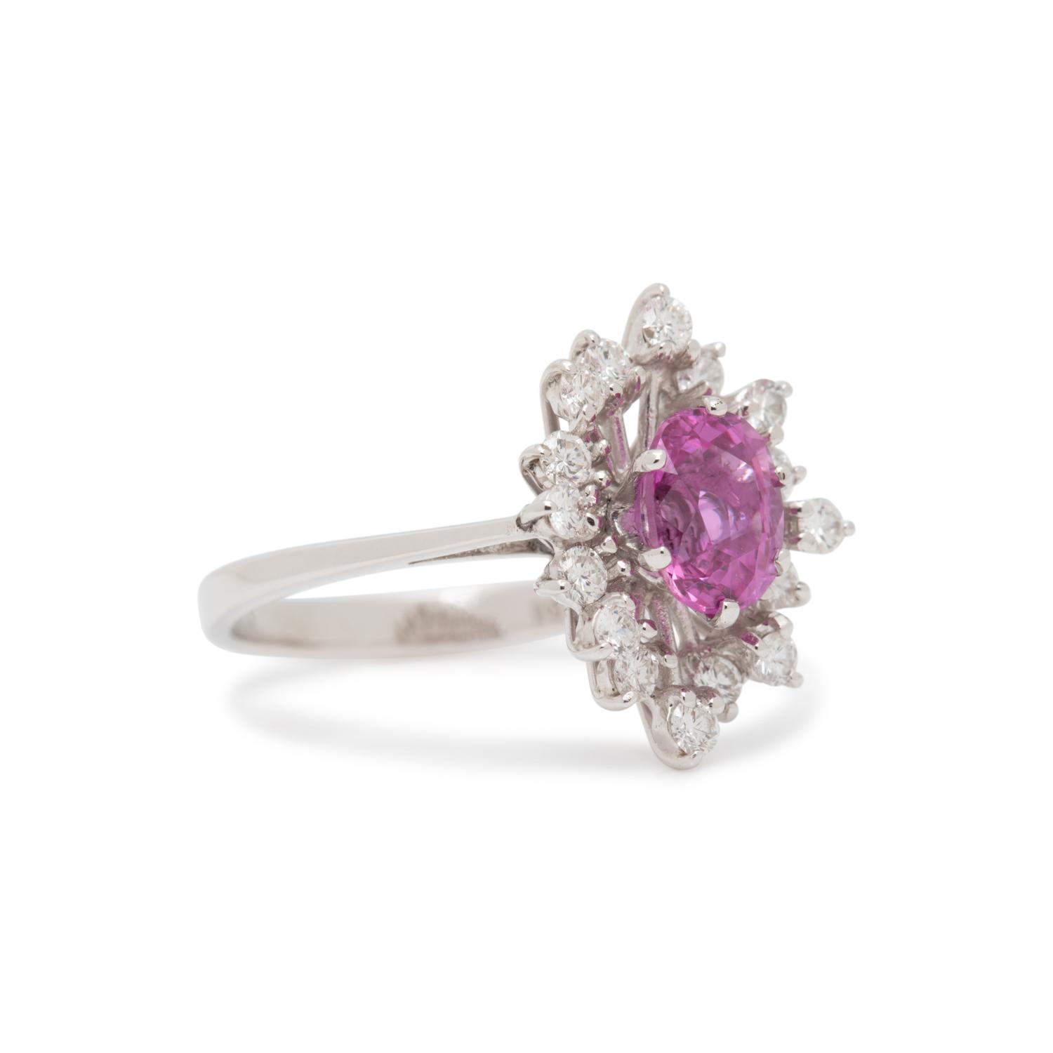 PINK SAPPHIRE AND DIAMOND RING