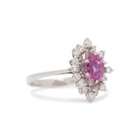 PINK SAPPHIRE AND DIAMOND RING