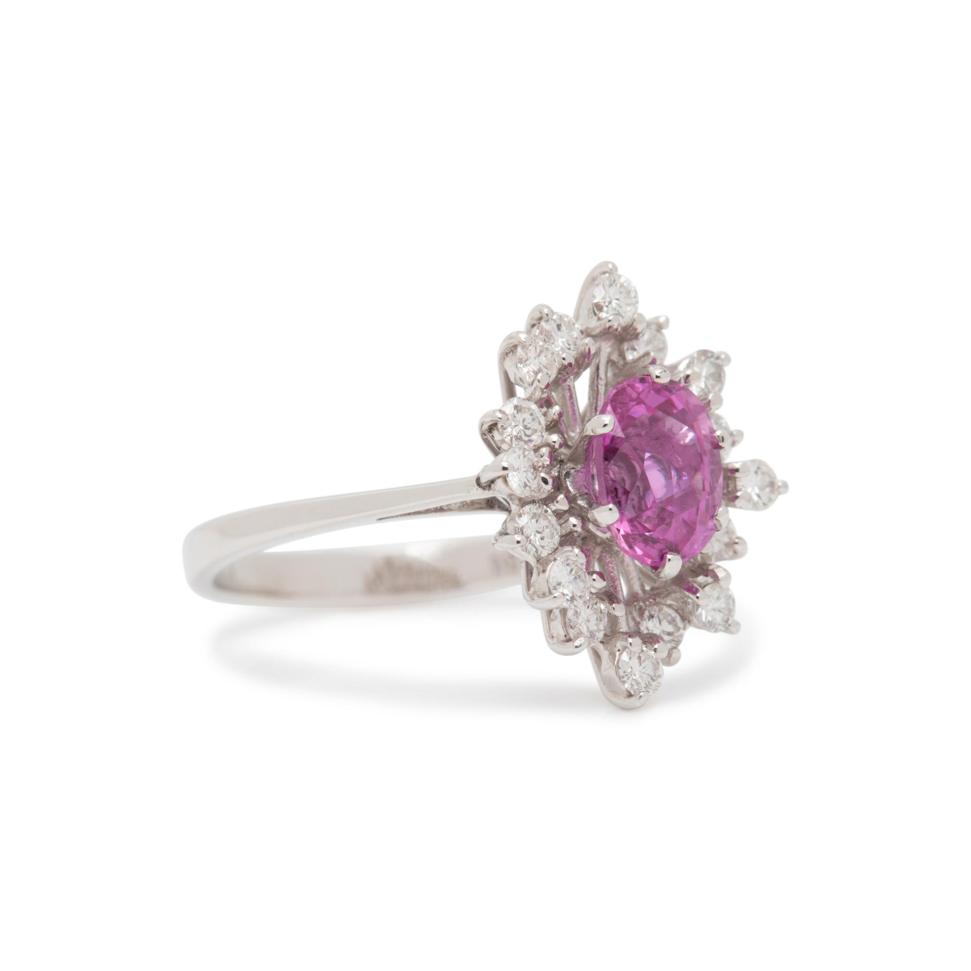 PINK SAPPHIRE AND DIAMOND RING