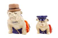 Two Royal Doulton Bulldogs Height of taller 7 1/2 inches.