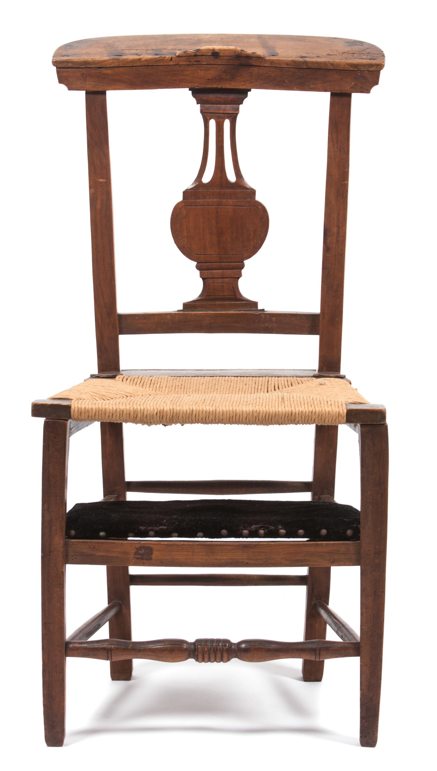 A French Provincial Fruitwood Prie Dieu Height 36 inches. — 19TH/20TH CENTURY